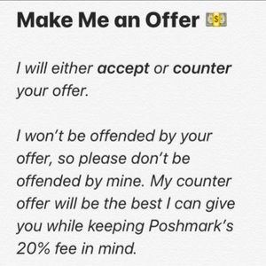 Love an item but not the price? Make me an offer :)
